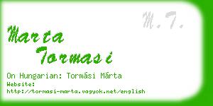 marta tormasi business card